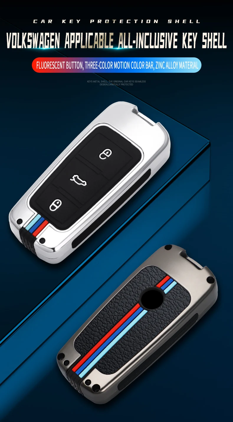 Custodia per chiave a distanza per auto in lega di zinco per Volkswagen VW Passat CC B6 B7 R36 Maogotan 3C Smart Key Protector Shell Fob accessori 6 Custodia per chiave a distanza per auto in lega di zinco per Volkswagen VW Passat CC B6 B7 R36 Maogotan 3C Smart Key Protector Shell Fob accessori - H78153926a7a445babed2bd7d1ac26e54Z