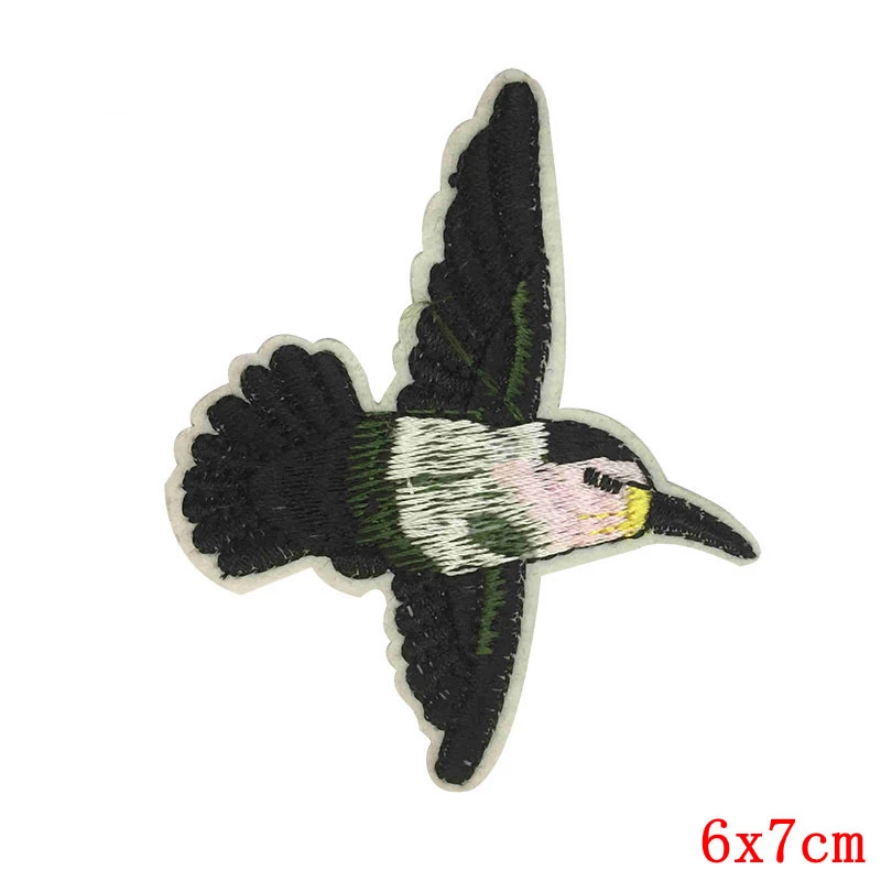 Красивая птица планета вещи железные на патчи для одежды Вышивка швейная нашивка на одежду милый DIY Аппликация с блестками F - Цвет: 0541