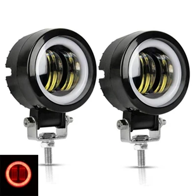 2pcs R red halo YAIT 3 дюйма 20 Вт Светодиодный светильник для работы с широким пучком 12 В 24 В для внедорожников, лодок, 4X4, светодиодный 3 дюйма - Цвет: 2pcs R red halo