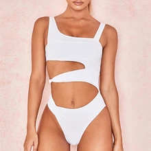 Одноцветный купальник, женский слитный Монокини, пляжная одежда, сексуальный купальник с вырезом, облегающий живот, купальники, женские ретро купальники, женский купальник