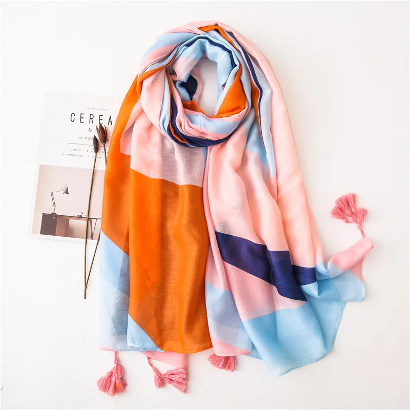 Женский Длинный шарф хиджаб с этническим принтом Осень зима|scarf muffler|cape styleprinted hijab