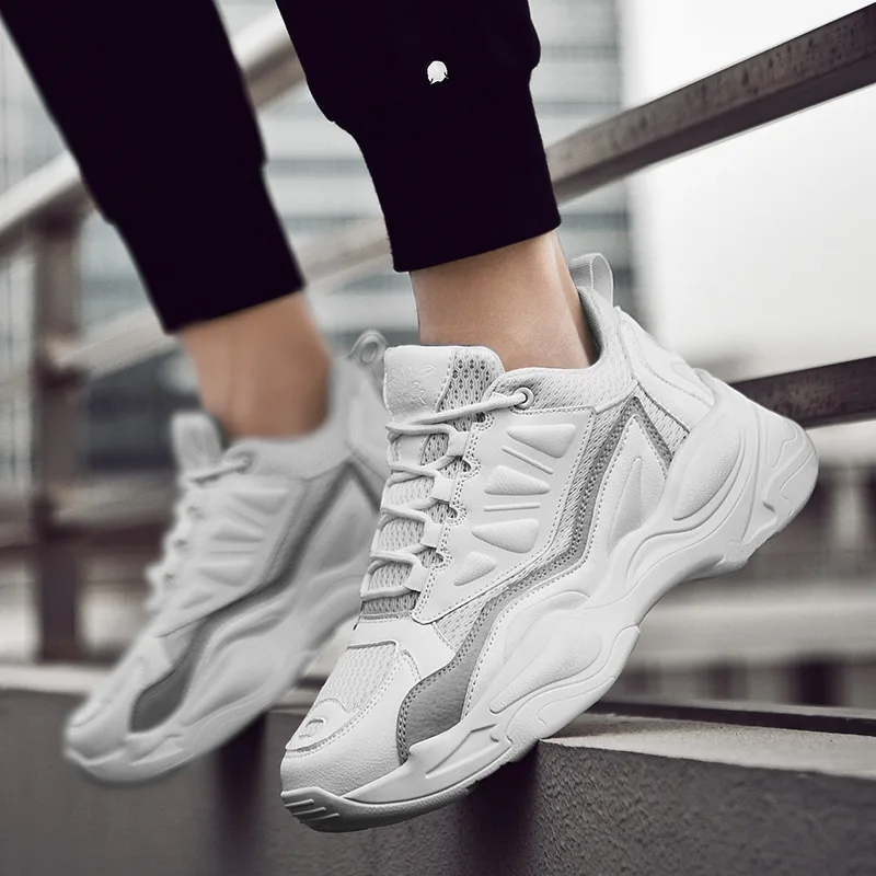 

MEN'S SHOES Shoes Men's 2019 Extra High New Style Daddy Spring Breathable INS Trendy Shoes Casual Sports Car Suture Shoes