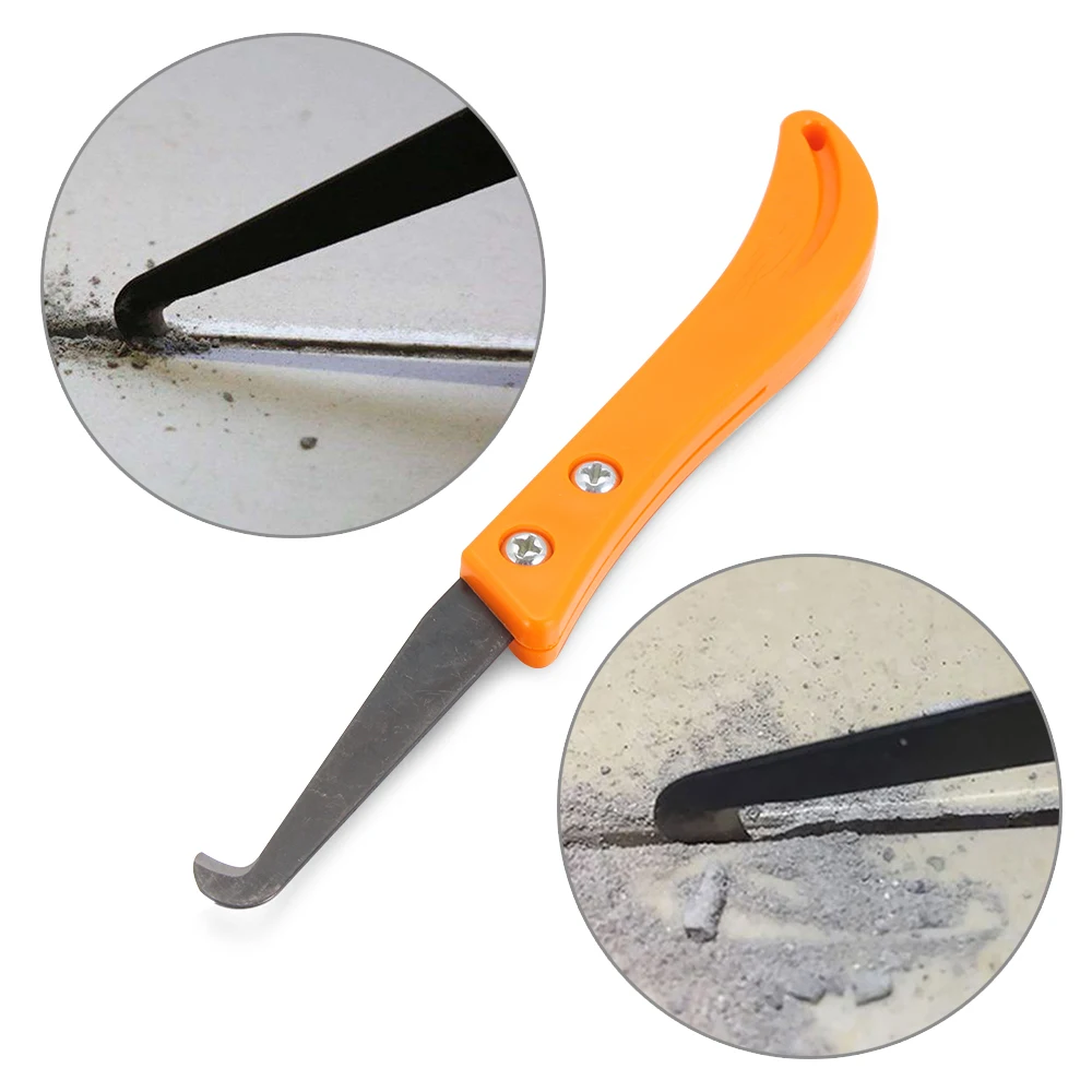 Professional Yellow Handle Gap Hook Knife Tile Repair Tool Old Mortar Cleaning Dust Removal Steel Construction Hand Tools | Спорт и