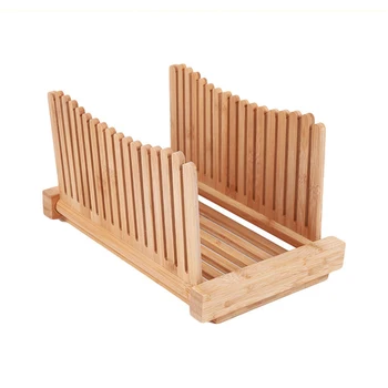 

Bamboo Bread Slicer Practical Foldable Board Sandwich Cakes Pastry Slicing Guide Loaf Cutting Home Kitchen Tool Gadgets