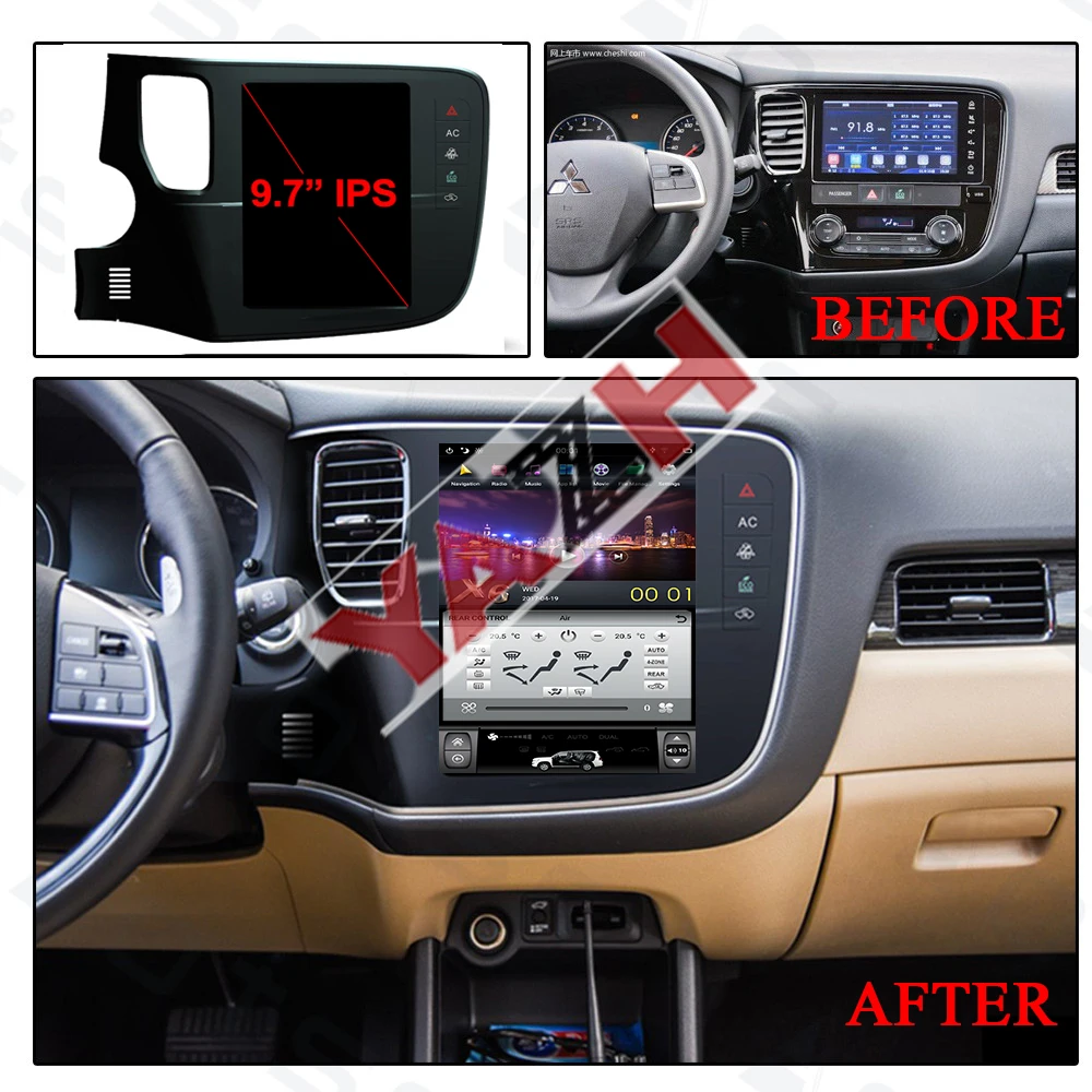 Автомобильный мультимедийный плеер YAZH 4 Гб + 32 ГБ Android 8 1 навигация GPS для Mitsubishi