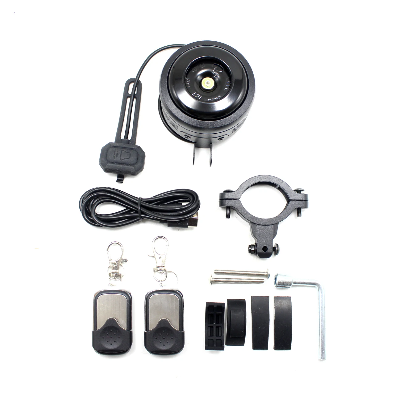 Motorcycle Horn Bicycle Bell Alarm Accessories 125db USB Charge Remote Control