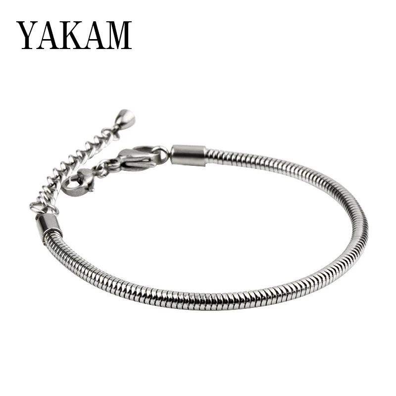Базовая цепочка в виде змеи, pulsera, mary poppins, подходит для оригинала pandora, очаровательный браслет, бисер, сделай сам, браслет для женщин, модное ювелирное изделие, berloque