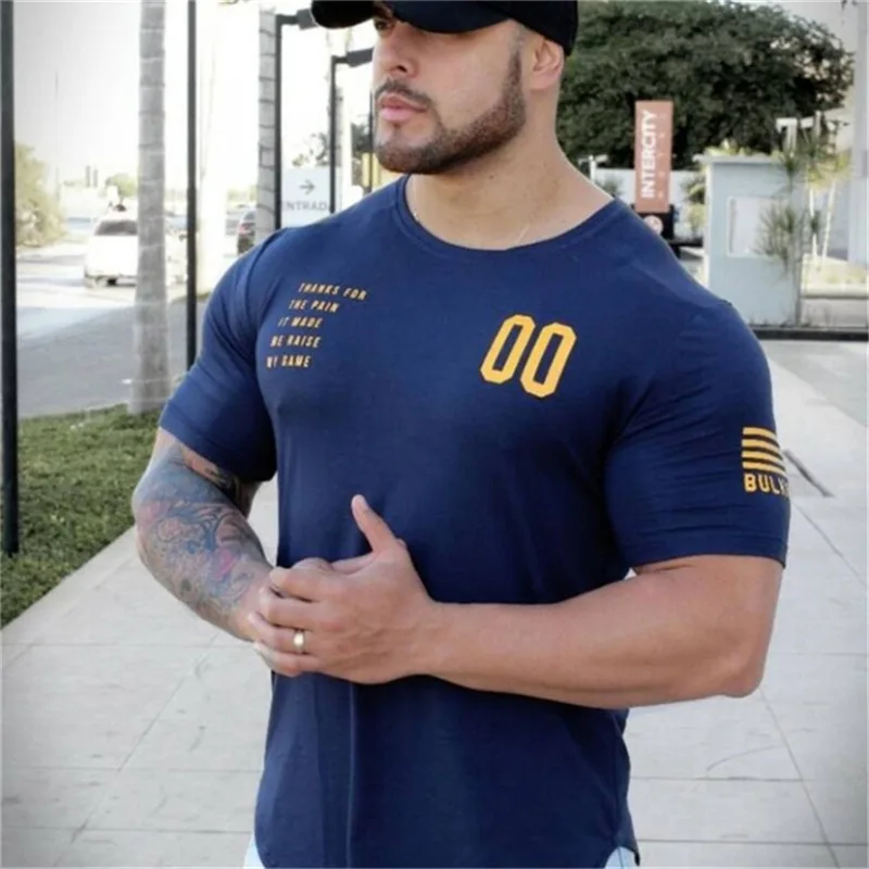 Printed ONeck Men’s Fitness Gym T Shirts Men's Fitness Apparel, Men's Sports & Fitness T
