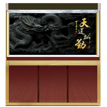 

[JX-2011] Fish tank background HD dragon series aquarium sticker mural decoration painting pattern size can be customized