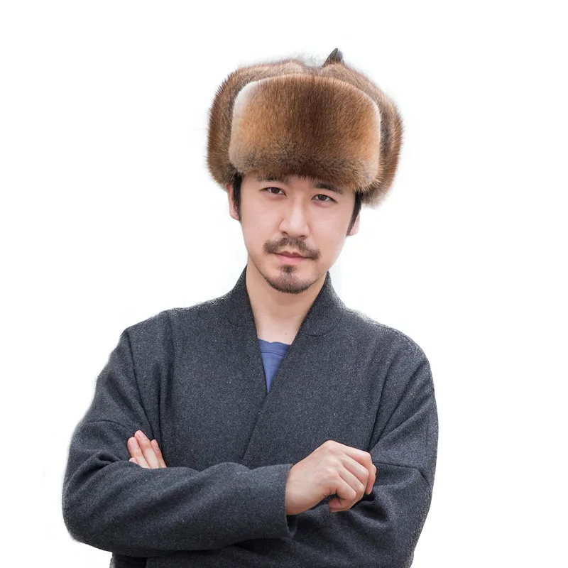 russian leather hat