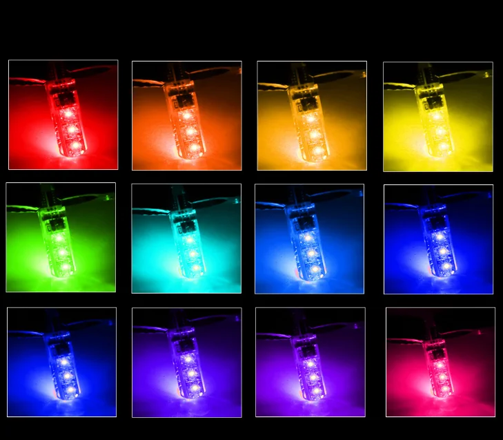 by-DHL-or-Fedex-100sets-12V-LED-T10-5050-SMD-Car-RGB-LED-Interior-Dome-Wedge