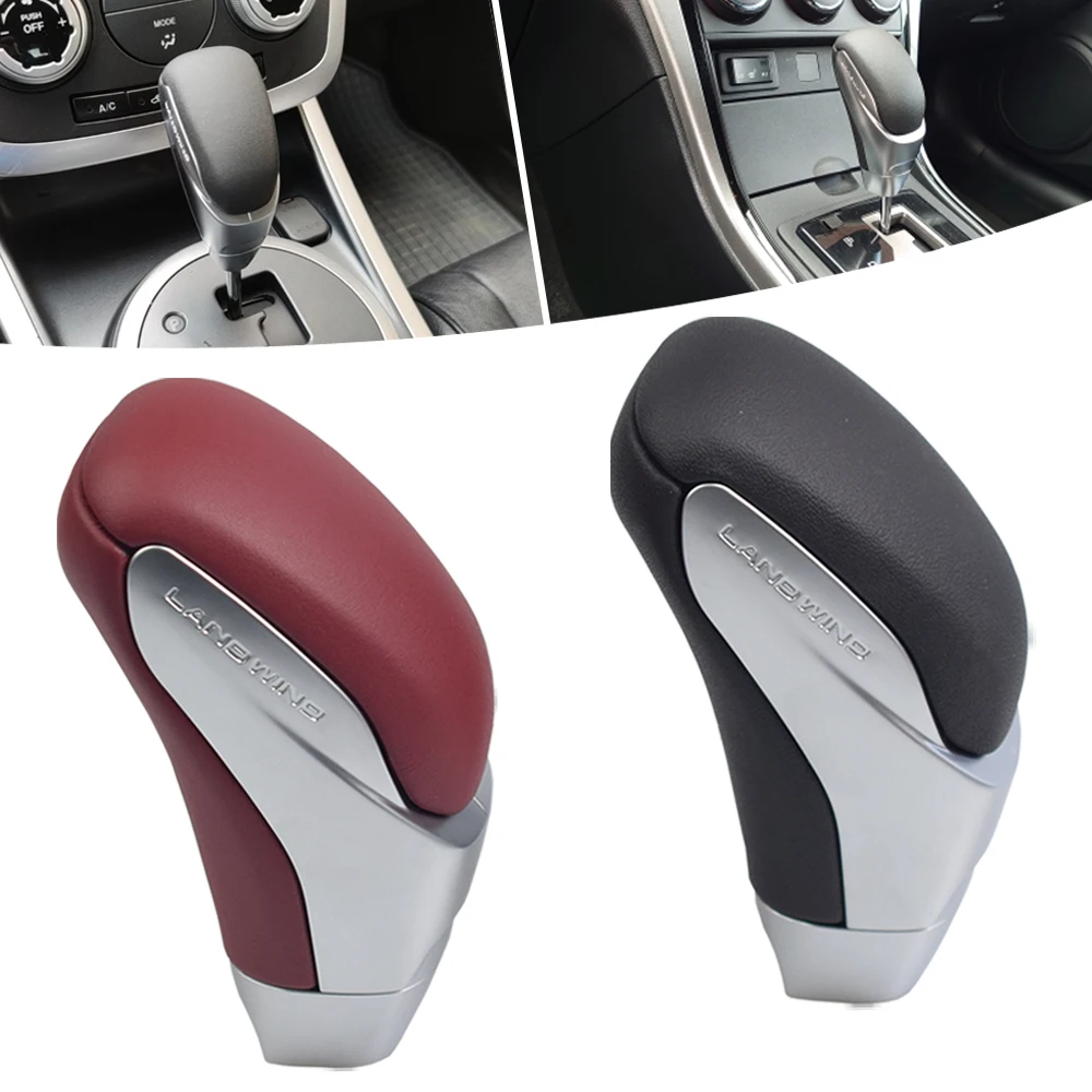 

Gear Shift Knob Gear Shift Head For Mazda 3 5 6 8 MX-5 CX-5 CX-7 CX-9 Black/Red Leather Car Lever Shifter Stick Car Accessories