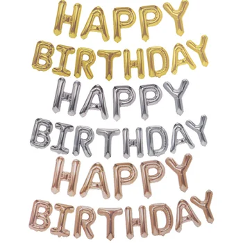 

13pcs Happy Birthday Balloons Foil Letter Balloon Birthday Party Decorations Kids Adult Party Decorations Globos