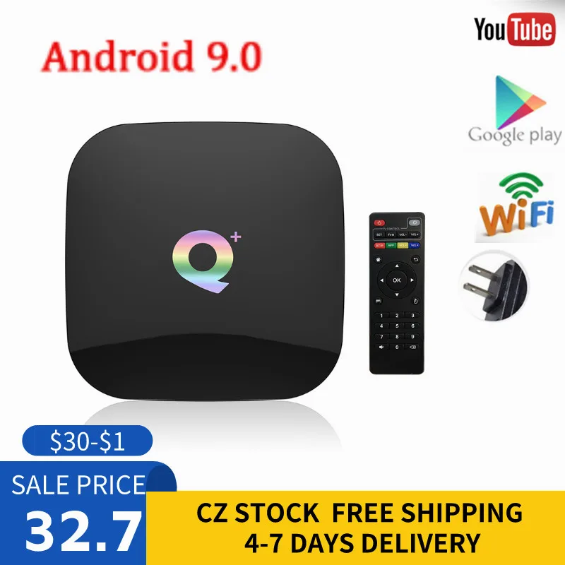 Смарт ТВ-приставка Q Plus Android 9 0 Allwinner H6 4 ГБ/64 ГБ 6K H.265 медиаплеер USB3.0 2 4G Wi-Fi PK S905X2 T95Q X96