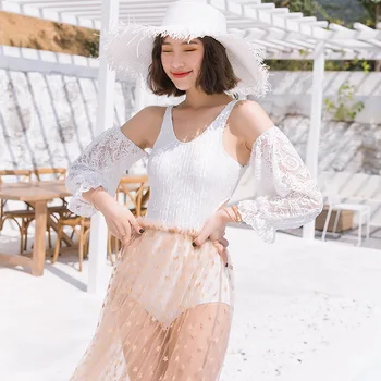 

One Piece Bikini Lady's Swimsuit Swim Wear Bathing Suit Women Bikinis Female 2019 One-Piece Swimwear New Swimsuits With Skirt