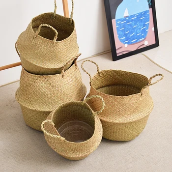 

Basket for Flower Arranging Rattan Portable Retro Basket Bamboo Portable Basket Home Living Room Decoration Plant Decoration