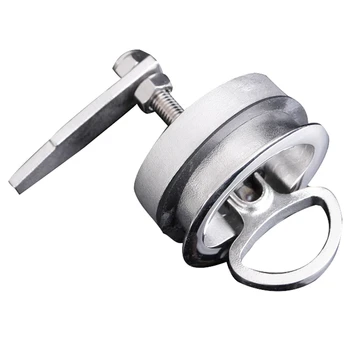 

61Mm Silver Marine Boat Floor Buckle Hatch Latch Flush Turning Lift Handle 316 Stainless Steel NON Locking Marine Hardware