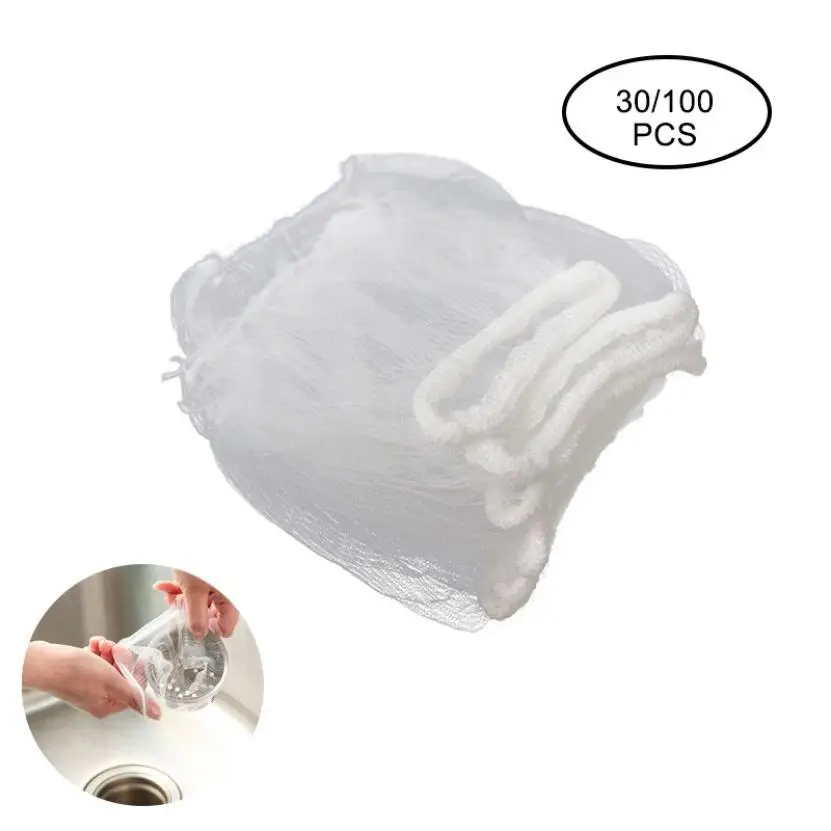 

Kitchen 30/100pcs/set Useful Drain Residuefiltering Garbage Bags Clogging Basin Isolation Bag Net Sink Debris Filter Garbage Bag