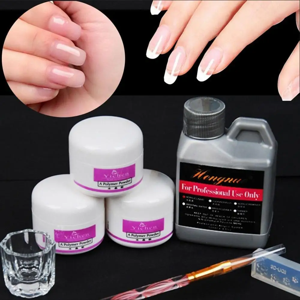 6 шт. полимерный порошок акриловая жидкая Стекло чашка Nail Art Кисть для рисования; ручка Набор «сделай сам» для нейл-арта креативные женские домашние Красота инструмент