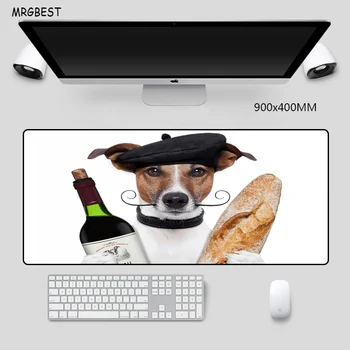 

MRGBEST Big Mouse Pad Dog Creative Terrier Pattern Pad Non-slip Softy Rubber with Locked Edge PC Desk Mat for Cihildren Play Mat