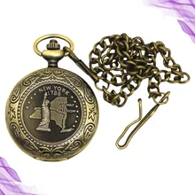 

Pocket Watch Style Compass Retro Metal Flip-open Compass Navigation Tools with Chain for Camping Outdoors Hiking