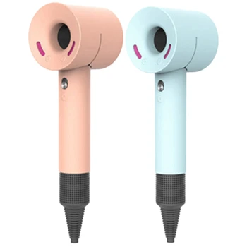 

2 Pcs Hair Dryer Case Cover for Dyson Soft Silicone Gel Protective Skin Cover-Orange & Blue