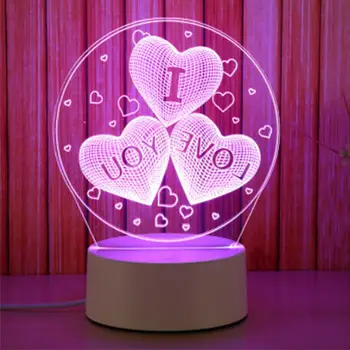 

Desk Light 3D Colorful Gifts Atmosphere Touch Control Christmas Xmas Table Lamp Night Light LED Decoration Home Decor Art Kid