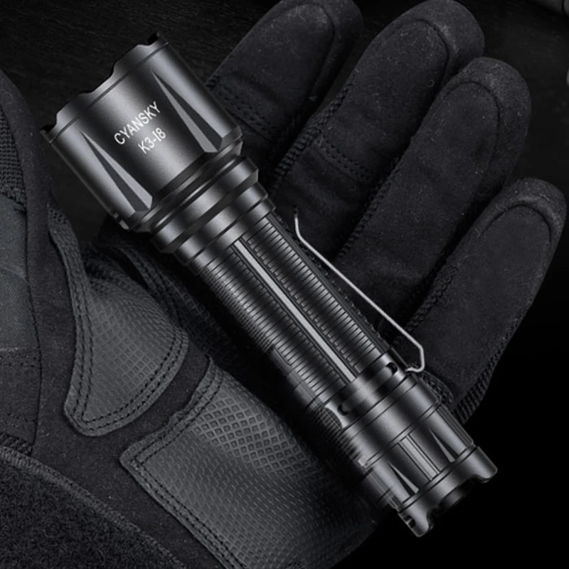 Cyansky K3i8 Ir Tactical Flashlight Led Longrange Powerful 5000mah