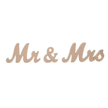 

Exquisite Wooden Letters Mr & Mrs Wedding Pros Anniversary Party Decoration 4 Colors