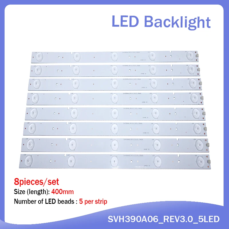 Precio bajo Tira de LED de 100% mm para coche, 5 luces LED, 8 unidades por lote, para SVH390A06 NS-40D420NA16 Samsung 2013CHI400 3328N1 05, novedad de 400 w5KWm71kl