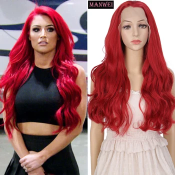 

MANWEI Female wavy curly synthetic wig red wig curly high temperature cosplay imitation makeup essential