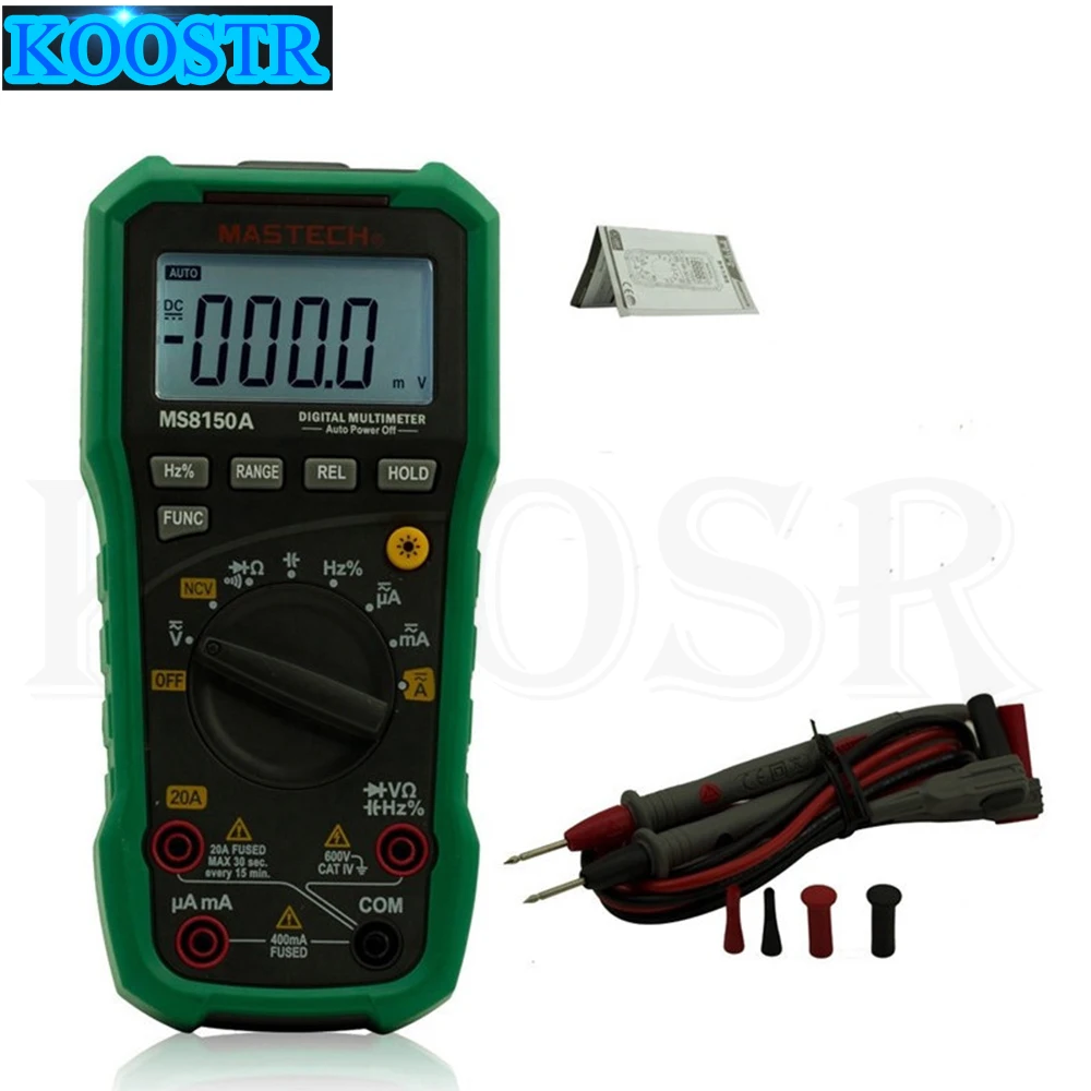 Mastech Ms8150a Digital 4000 Counts Auto Range Multimeter Voltage