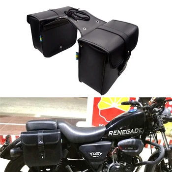 

1 Pair Universal Motorcycle Tail Side Saddle Bags PU Leather Tool Bag Waterproof for Harley Honda Yamaha Suzuki Kawasaki