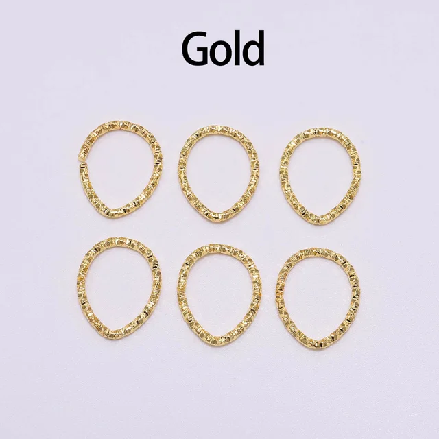 50-100pcs 8-20mm Round Jump Rings Twisted Open Split Rings jump rings Connector For Jewelry Makings Findings Supplies DIY Gold-water