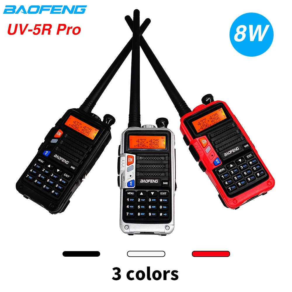Обновленная Baofeng UV 5R рация Pro 8 Вт высокомощное CB Ham Радио двухдиапазонное УКВ