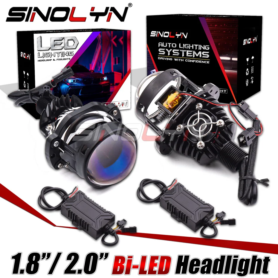 Sinolyn Bi светодиодный объектив проектора для H1/H4/H7/H11/H13/9004/9005/9006/9007 автомобиль