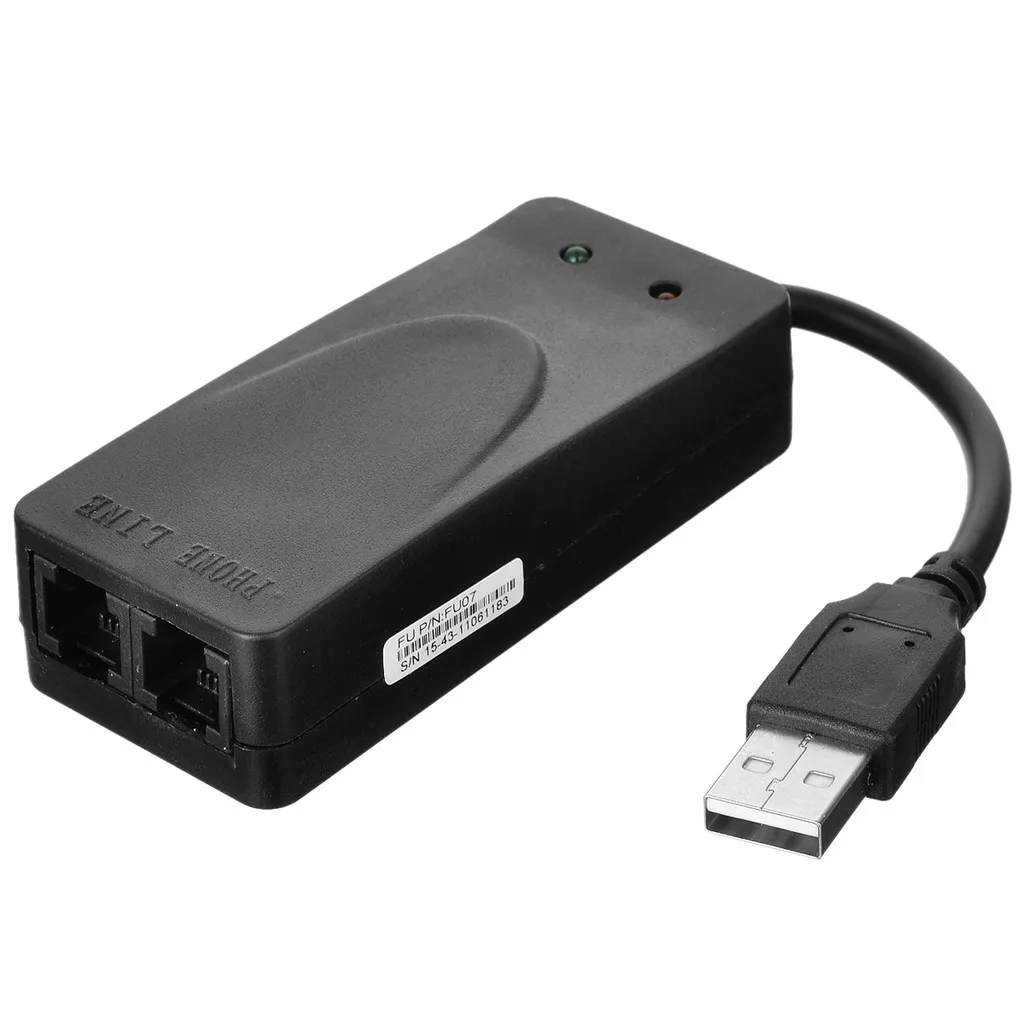 USB2.0 56K Data V.92/V.90 External Voice Fax Modem 1 to 2 Cable For Windows