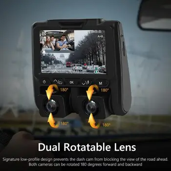 

Durable Dash Camera Classic Colors and Simple Design with A1 2160P Dual Rotatable Lens Car DVR WDR G-Sensor Video Recorder
