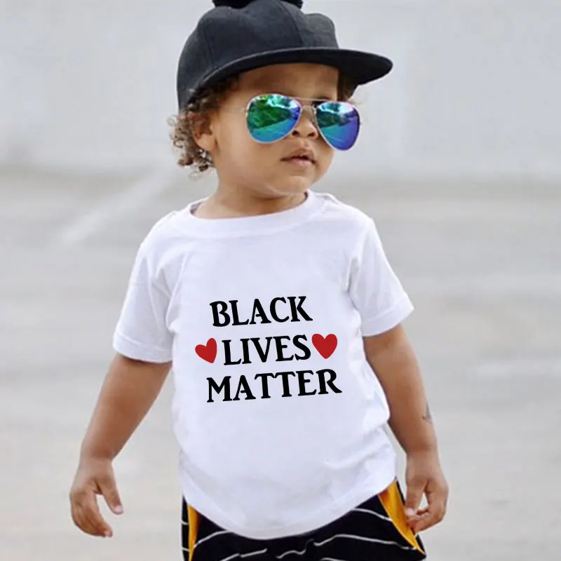 

Футболка для девочек, кавайная одежда, уличная одежда с принтом «Я не могу дышать», топы для девочек с принтом «черная живая материя», футболка с коротким рукавом для мальчиков и малышей 24-9 лет