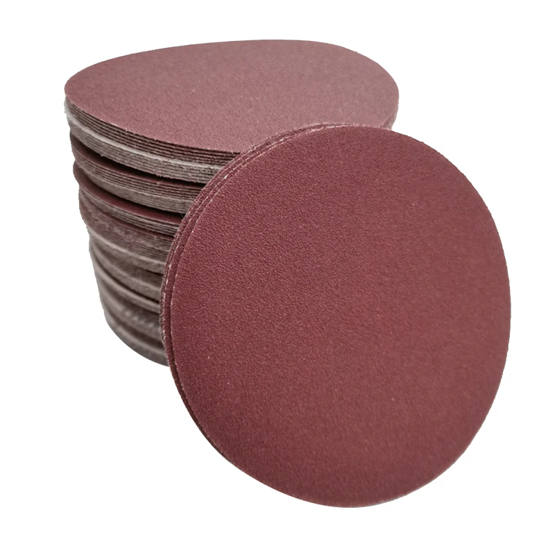 

10 Pcs 5 Inch Sandpaper 125mm Round Without Hole Automotive Putty Polishing Flocking Self-adhesive Polishing Pad