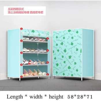 

Simple Fashion Multi-layer Metal Shoe Rack Household Dustproof Assembly Cloth Shoes Shelf Dormitory Shoes Storage Cabinet