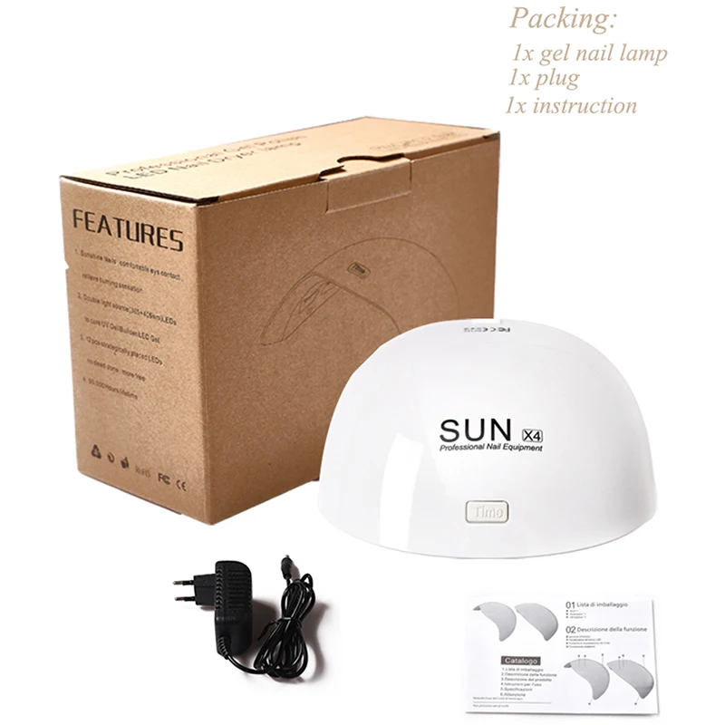 2020 Новый SUN X4 24W двойной светодиодный Сушилка для ногтей ультрафиолетовая лампа