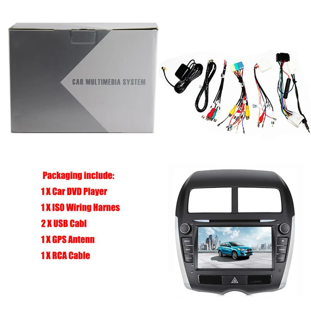 Sale Car GPS Navigation for Mitsubishi ASX Autoradio Tourist Navigator Truck Stereo Bluetooth Touch Screen DVD Multimedia Player 2