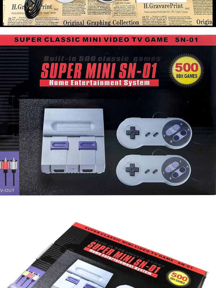 Спортивная мини-видеокамера на игровой консоли машина SNES построен в 500 игр обрабатываются игровая консоль 8 бит AV Выход игровой консоли