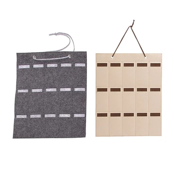 

2 Pcs Glasses Organizer Sunglasses Organizer Storage Hanging Bag Sunglasses Eyeglasses Display Grey & Beige+Brown