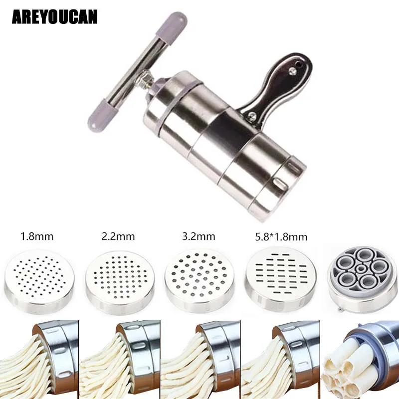 5 Mode Stainless Steel Pasta Noodle Maker Machine Handmade Noodles