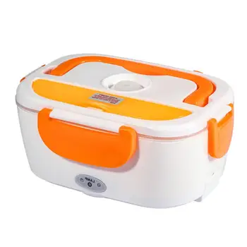 

24V 220V Electric Heated Portable Lunch Box 2 In 1 Car And Home US Plug / EU Plug Bento Boxes Stainless Steel Food Container