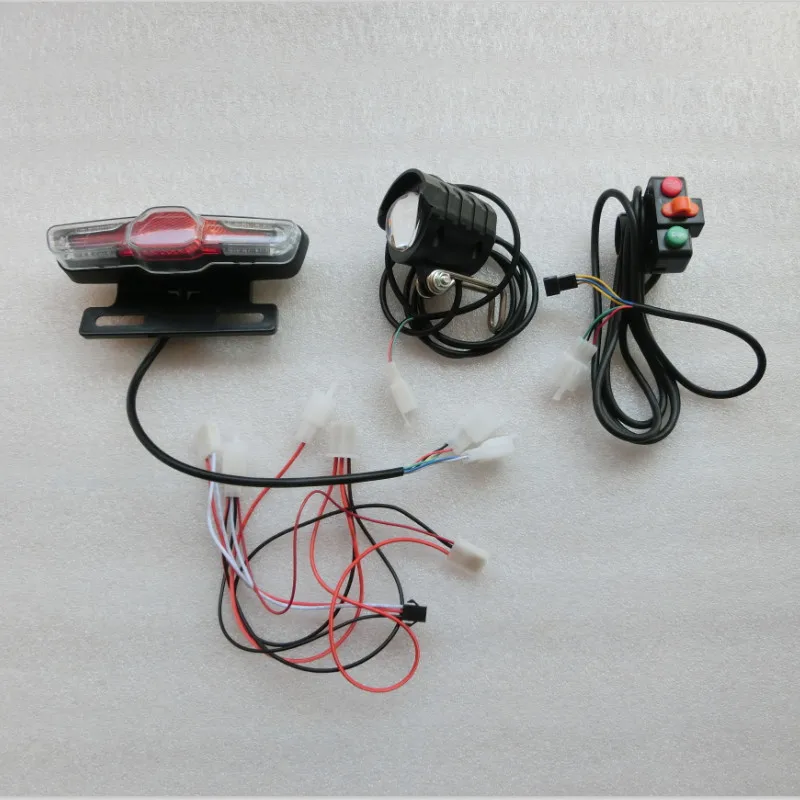 Cheap Electric Bicycle 48V Headlight Tail Rear Lights LED Night Light Lamp Spotlight Headlamp E-scooter Cycling EBike Accessories Part 3