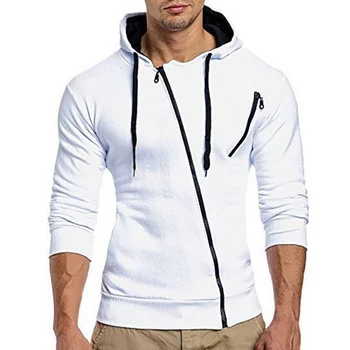 

Men Sweatshirts Zipper Pullover Clothing Hoodie Pocket Solid Color Long Sleeve Casual Winter Autumn Loose Tops