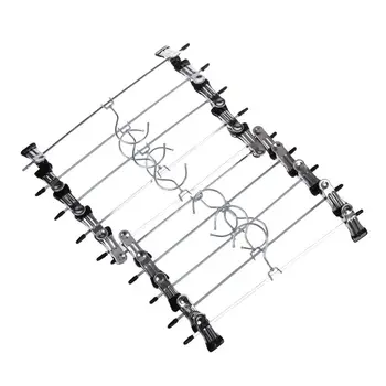 

Metal Clothes Skirt Dress Blouse Hangers Hooks 10PCS Silver Tone